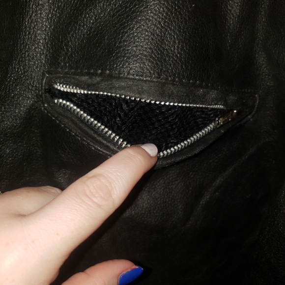 2xl black leather jacket - Picture 4 of 17